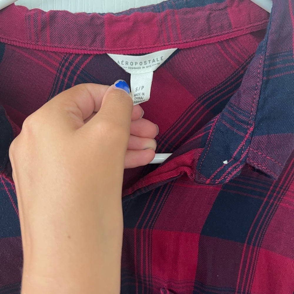 Red And Black Button Down Flannel - Picture 3 of 7